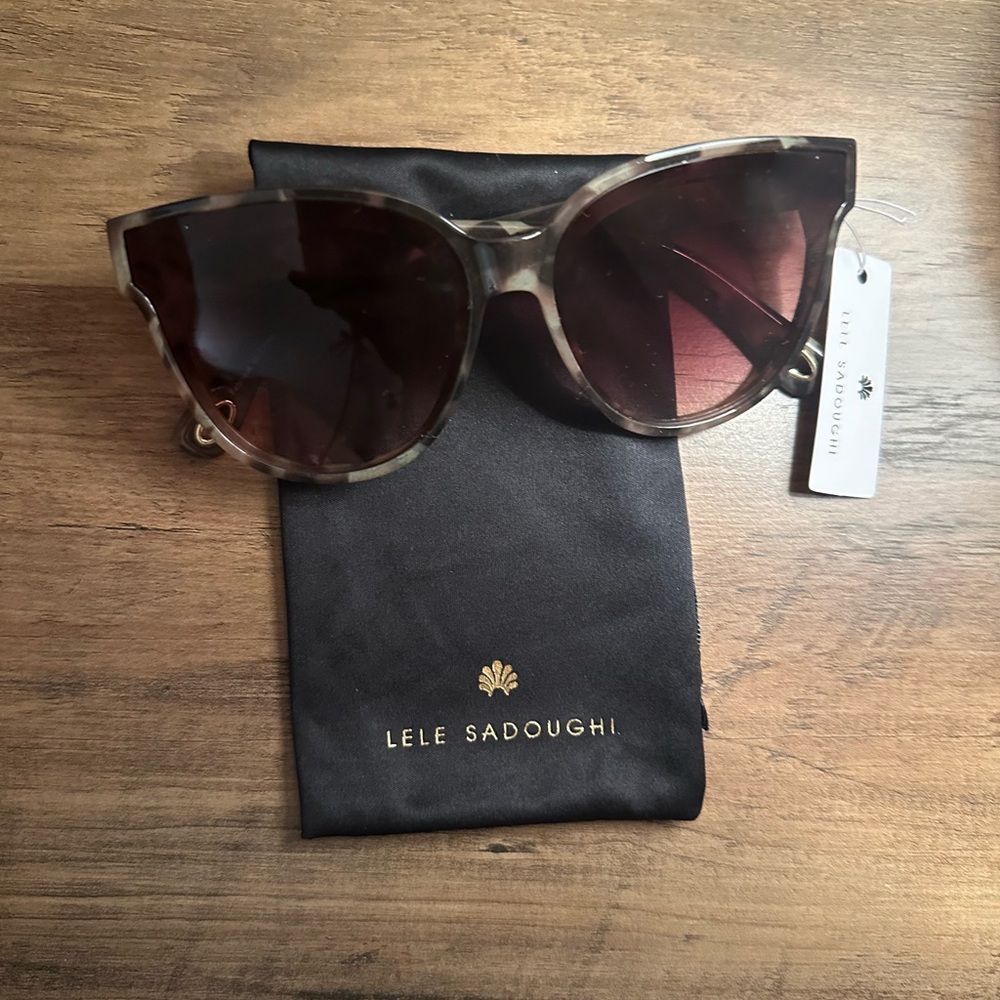 Lele Sadoughi Black/Tortoise Shell Sunglasses